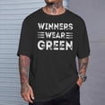thumbnail image 2 of Winners Wear Green Color Team Spirit Game War Camp Crew TShirt, 2 of 6