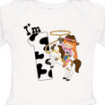 thumbnail image 4 of Inktastic I'm One-cowgirl Riding Horse Birthday Girls Long Sleeve Baby Bodysuit, 4 of 5