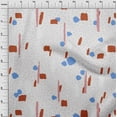 thumbnail image 4 of oneOone Rayon Brown Fabric Geometric Abstract Shapes With Animal Print Sewing Craft Projects Fabric Prints By Yard 56 Inch Wide, 4 of 4