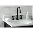 thumbnail image 2 of Kingston Brass KS2980BEX Essex Widespread Bathroom Faucet with Brass Pop-Up, Matte Black, 2 of 8