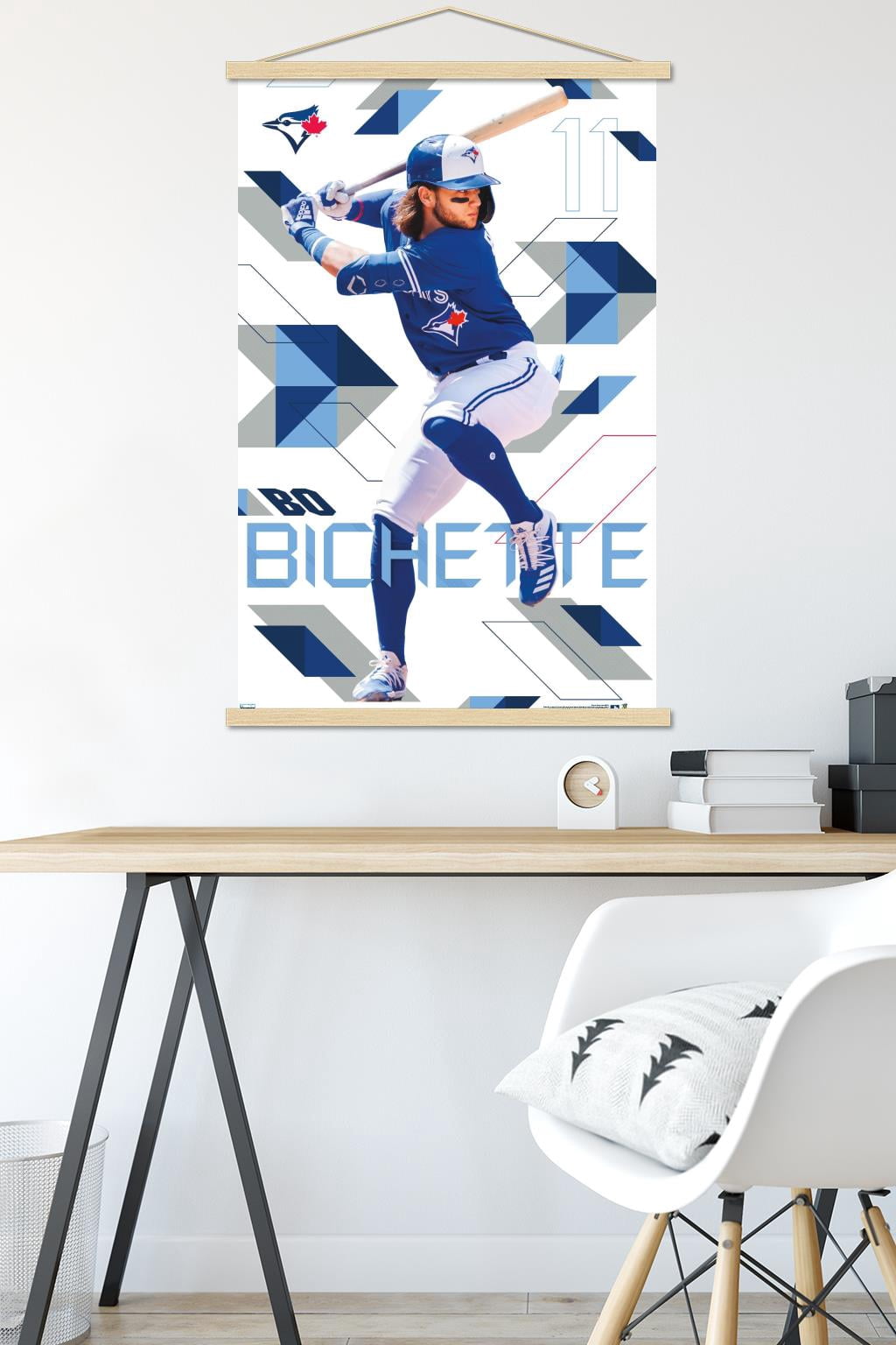 MLB Toronto Blue Jays - Bo Bichette Wall Poster with Wooden Magnetic Frame, 22.375" x 34"