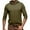 Army Green, variant on Aofany Men's Solid Color Hooded Pullover Tops Pure Cotton Long Sleeve T-shirt