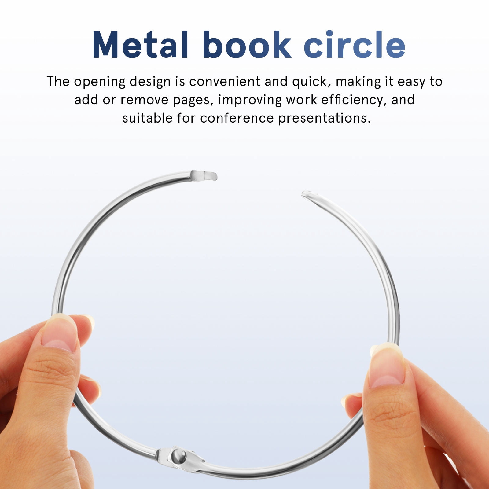 WRISTBIQUE 16Pcs Metal Rings For Index Cards With Long Term Use In Silver