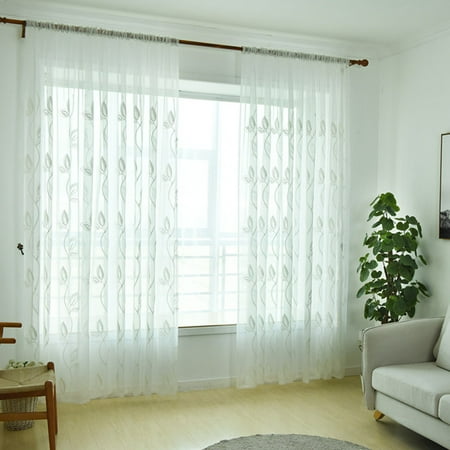 Pair 100 250cm Living Room Bedroom Tulle Door Window Tulle