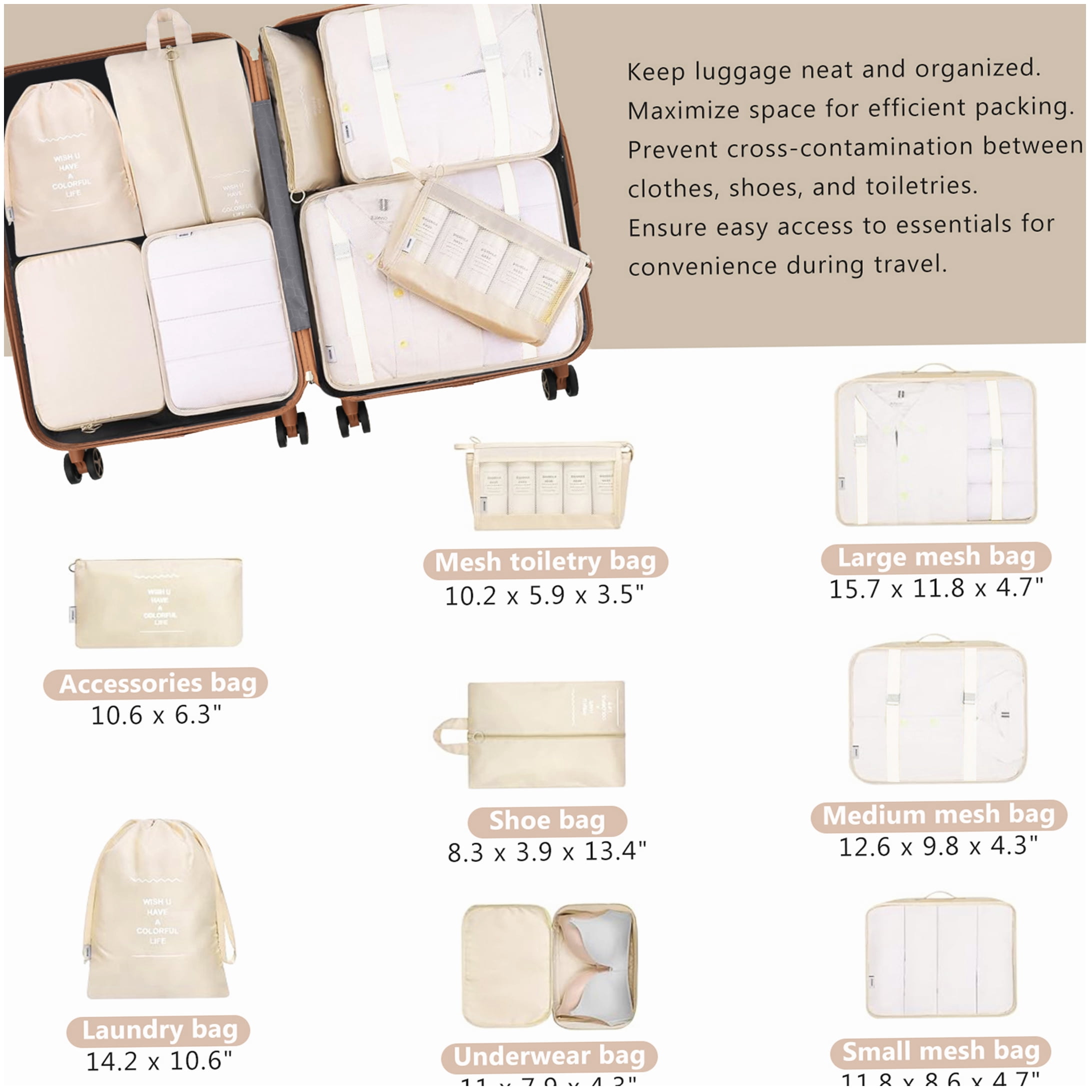 TSA Lock Hardshell Luggage Set with 360° Wheels, Lightweight ABS Suitcases for Carry-On and Check-In
