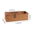 thumbnail image 3 of Straw Woven Tissue Box with Remote Control Storage, Decorative Wooden Storage Organizer for Living Room Coffee Table, Dustproof and Eco-Friendly, 3 of 6