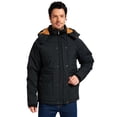 thumbnail image 3 of Weilanxin Men's Winter Jacket with Hood Fleece Lined Water Repellent Windproof Thicken Parka Winter Coat for Skiing Hiking Work, 3 of 11