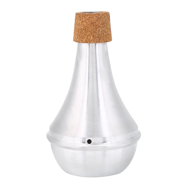 Trompeta Silencio Spptty Aleacion de aluminio y corcho Accesorio de parte de instrumento musical