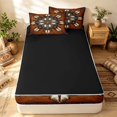 thumbnail image 4 of Erosebridal Gothic Mandala Zipper Full Size Comforter Sets with Fitted Sheet and 2 Pillowcases, Southwestern Feather Zipper Bedding Set, Brick Red Teal, Black Reversible, 4 of 7