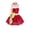 Red, variant on Little Girls' Mrs Claus Costume Holiday Ballet Dance Dress Christmas Santa Leotard Skirted Red 16