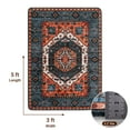 thumbnail image 5 of Sonoro Kate 3x5 Area Rugs for Living Room Bedroom, Non Slip Boho Machine Washable Indoor Floor Carpet, Red-Blue, 5 of 8