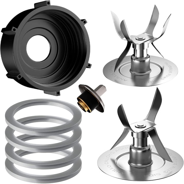 czcpp-8 Pcs Pièce de Rechange Lames de Glace 4961 4980 Capuchon de Fond de Pot 4902 Joints en Caoutchouc et Kit de Goujon d'Attelage Compatible avec Accessoires de Mixeur Oster & Osterizer