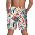 thumbnail image 2 of Lsque Mens Swim Trunks Barbecue Pattern - Bathing Suit Compression Liner - Beach Swim Shorts Swimwear - (S-3XL) - Stretch Quick Dry -Small, 2 of 9