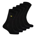 thumbnail image 1 of LYLE&SCOTT Calcetines de tenis para hombre, paquete de 5 - Camdyn Core Socks, mezcla de algodón, lisos Negro 40-46, 1 of 3