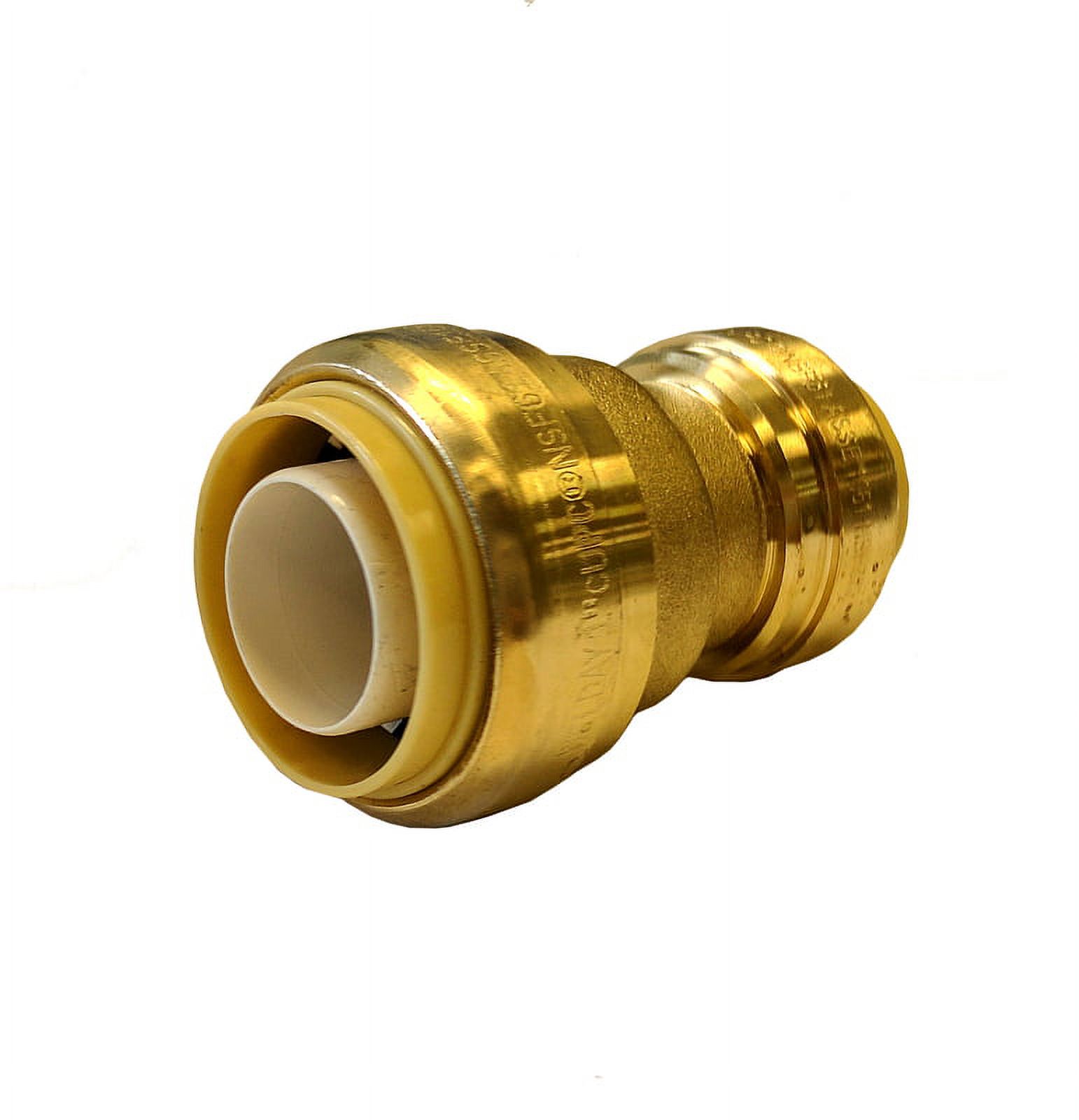 Libra Supply Lead Free 1-1/2 x 1-1/4 inch Push-Fit Coupling, Push to Connect, (Click in for more size options), 1-1/2'' x 1-1/4'', 1-1/2 x 1-1/4-inch, Fits copper tubing, CTS, CPVC and PEX - image 2 of 4