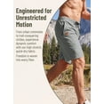 thumbnail image 5 of Xidunhg Men's Stretch Shorts Casual Classic Summer Beach Shorts Drawstring With Zipper Pocket Grey Green 34, 5 of 12