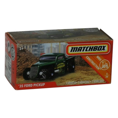 Matchbox MBX Construction 5/20 (2018) Power Grabs Box Green '35 Ford Pickup Truck 21/100