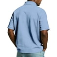 thumbnail image 4 of LNZGNM Men's Quarter Zip Pullover 250 Anniversary USA 1776-2026 Golf Shirt Short Sleeve Star Graphic Golf Polos Casual Memorial Day Tops,Light Blue 3XL, 4 of 4