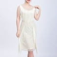 thumbnail image 2 of XFLWAM 1920s Gatsby Dresses for Women Sleeveless Fringe Flapper Dress Roaring 20s Sequins Beaded Dress Vintage Art Deco Dress, 2 of 8