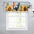 thumbnail image 4 of Farmhouse Curtain Valances for Kitchen Windows Rustic Rooster Snuflower Buffalo Plaid Window Valance for Living Room Bedroom, Kitchen Valance Rod Pocket Window Decor Curtain 54 by 18 in, 1 Panel, 4 of 6