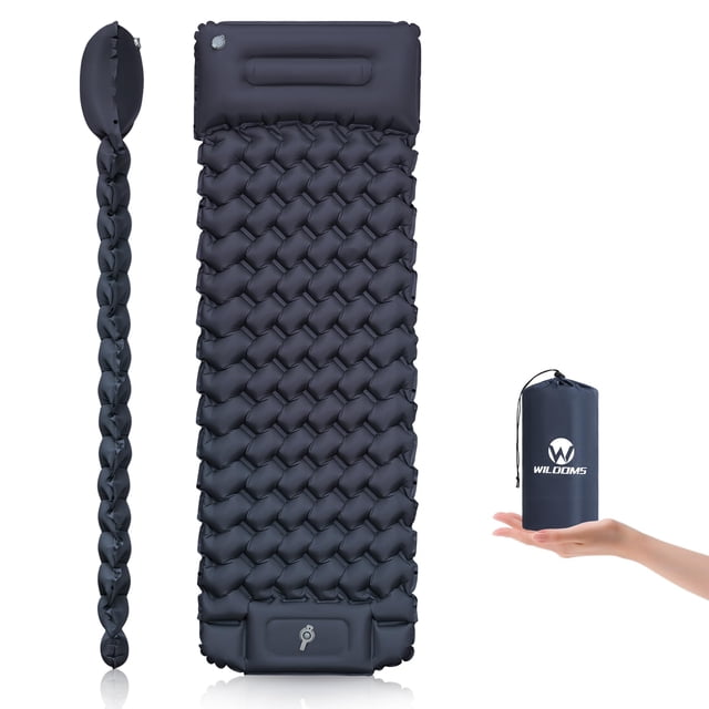 Colchoneta Inflable WILDOMS para Camping, 10 cm de Grosor con Bomba