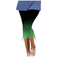 thumbnail image 1 of HBFAGFB Cropped Pants Womens Fashion Summer Gradient Print Leggings Drawstring Yoga Pants Green Size S, 1 of 5