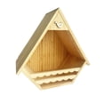 thumbnail image 3 of Wooden Bird House For Outside, Hanging Birdhouse For Sparrow Swallow Wren Chickadee, Outdoor Garden Backyard Porch Patio Decor, Natural Wood Bird Shelter For Courtyard, Wild Bird Nesting Box,Beige, 3 of 8