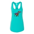 thumbnail image 2 of Wild Bobby, Colorful Dachshund Is My Spirit Animal Lover Ladies Racerback Tank Top, Tahiti Blue, X-Large, 2 of 3