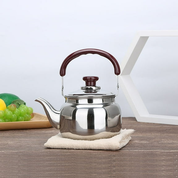 Minkissy Portable Water Kettle Tea Kettle Silver 1Pack