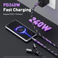 thumbnail image 4 of Cordón de Carga Rápida de 240 W, Cable USB C A C, Cable de Nailon , Duradero y Portátil para Viajes., 4 of 5
