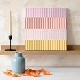 thumbnail image 3 of Ships Next Day Canvas Wall Art 8"x8",Colorful Stripe Wood Framed Canvas Print Painting,Modern Pink Red Yellow Vertical Striped Ready to Hang Small Picture Wall Decor for Home Bathroom Nursery Kitchen, 3 of 9