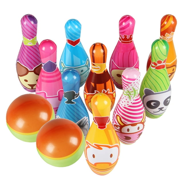 12PCS Bowling Set Funny Bowling Game Set Educational Toy for Indoor & Outdoor