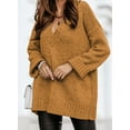 thumbnail image 2 of HOTAPEI V Neck Sweaters for Women Loose Casual Long Sleeve Pullover Sweater Solid Color Knitted Top, 2 of 6