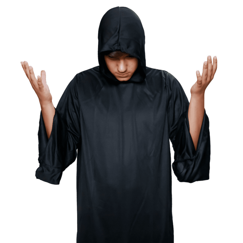 Disfraz Túnica Negra A Picos Y Máscara Para Adulto