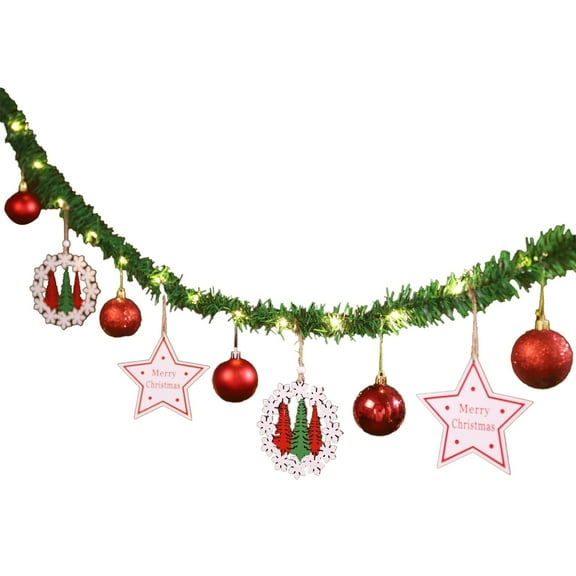 FastXmas Christmas Snowflake Tinsel Garland LED Lighted Metallic Tinsel Twist Garland Xmas Glitter Ceiling Hanging Decorations for Christmas New Year Holiday Tree Home Indoor Outdoor Decor