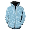 thumbnail image 1 of Sudadera con capucha y cremallera para hombre, con estampado de copos de nieve de invierno, divertida, 3D, informal, de gran tamaño, unisex, de manga larga, estilo hip hop, primavera y otoño, 1 of 6