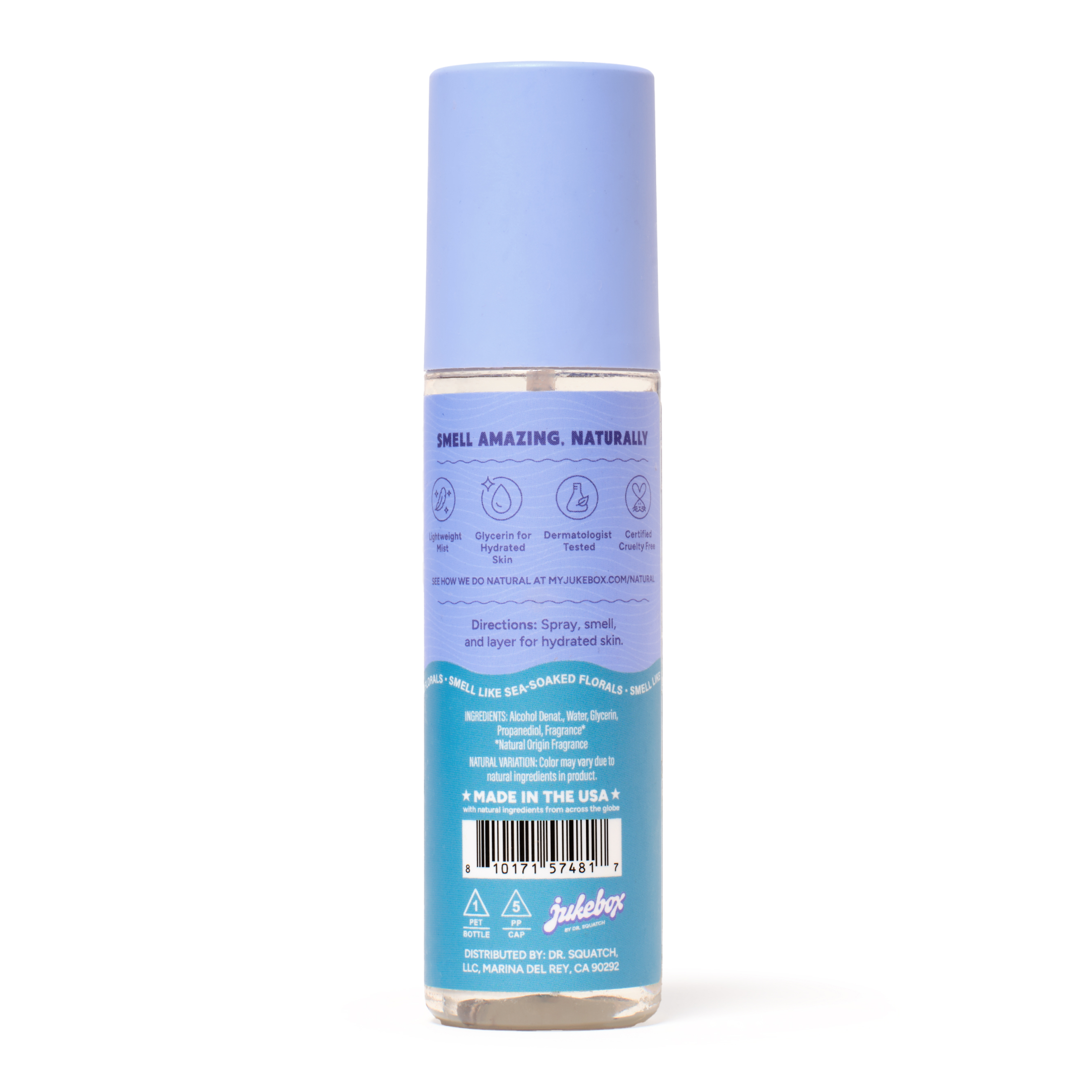 Jukebox Natural Body Mist, Sky Blue Malibu, 5 fl oz photo 8