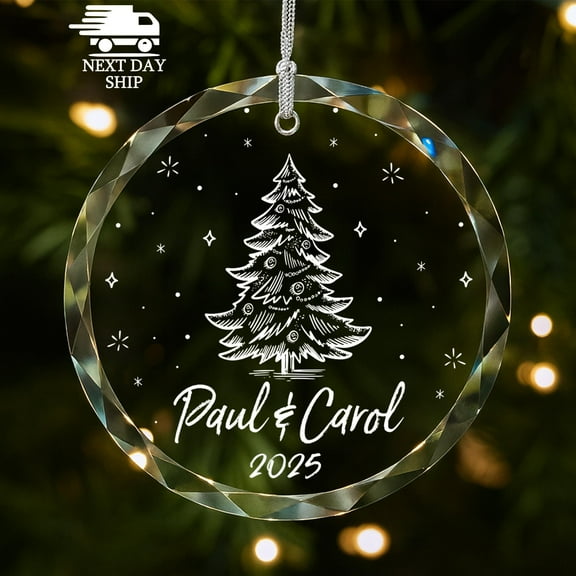 Custom Couple Ornament, Engaged Ornament, 2025 Christmas Ornament, Personalized Married Ornament, Christmas Gifts, New Year Keepsake Gift