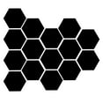 thumbnail image 1 of Espejo pegatinas de pared único exquisito interior hexagonal hogar adorno habitaciones decoraciones espejos decoraciones paredes adornos negro 15 piezas Methold HA047854-01B, 1 of 7