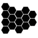 thumbnail image 1 of Espejo pegatinas de pared único exquisito interior hexagonal hogar adorno habitaciones decoraciones espejos decoraciones paredes adornos negro 15 piezas Noticed HA047854-01B, 1 of 7