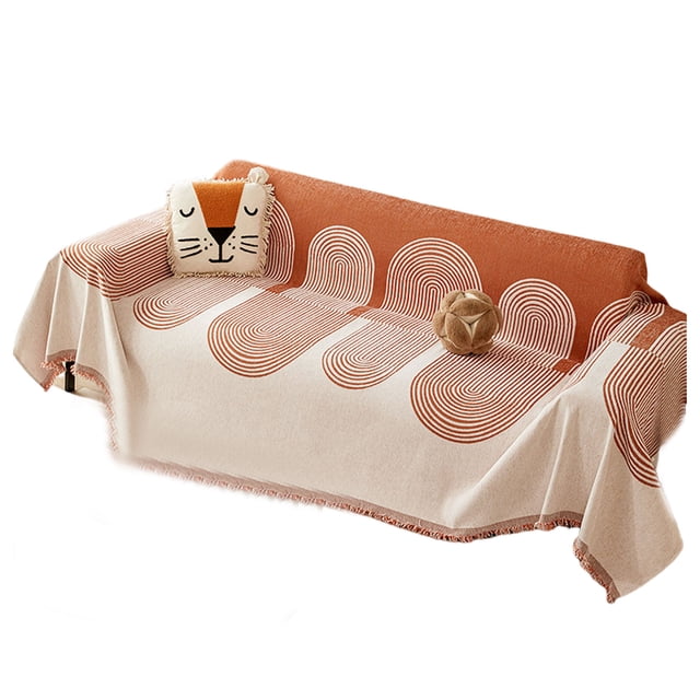 Funda decorativa para sofá Inteprter gruesa y flexible fácil instalación naranja 180*180cm