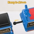thumbnail image 3 of TOKTOO 12V Powered Ride on Toy Train for Kids, Ride on Train Locomotive & Train Carriage W/ Rubber Wheels, Storage Box-Blue, 3 of 15