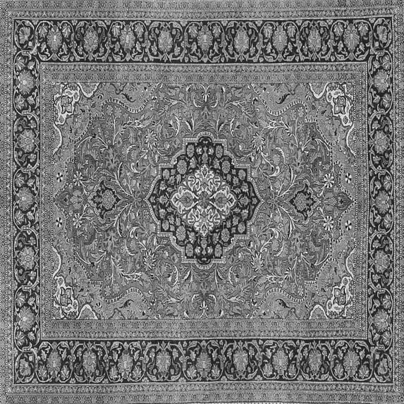 Ahgly Company Indoor Square Persian Gray Traditional Area Rugs, 5' Square