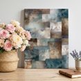 thumbnail image 2 of Canvas Wall Art, Blue Brown Geometric Framed Canvas Prints for Bedroom Dining Room, Modern Ombre Abstract Art Large Gallery Wrapped Wall Decor for Home Office, Gifts, 20"x24" Ship Next Day, 2 of 9