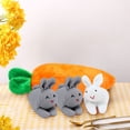 thumbnail image 3 of LSLJS Easter Bunny Stuffed Toys, 3 Pcs Rabbits Plush Doll with Carrot Bag, Hide and Seek Plush Bunnies in Carrot Pouch, Unzip Stuffed Animal Zipper Carrot Purse Easter Basket Stuffer Gifts for Kids, 3 of 4