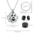 thumbnail image 2 of Pet Paw Cremation Jewelry For Ashes For Dog/Cat Paw Stainless Steel Memorial Locket Urn Necklace Inside Mini Case Keepsake Cremation Jewelry, 2 of 6
