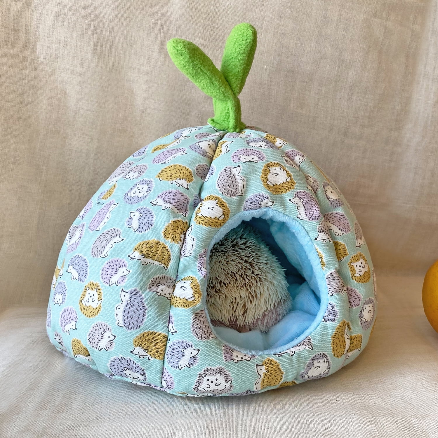 Portable Small Animal Cushion Bed Hideout Cave Habitat Nest for Hedgehog Ferret Squirrel Hamster Rat ( Blue )