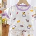 thumbnail image 6 of Gubotare Pajamas Boys Short Sleeve Baby Pajama Sets Snug Fit & Cool-Touch Pjs for Baby Girl Boy Toddler Kid Ultra-Soft Sleeper Sleepwear 6 12 Months (Light Purple,6-12 Months), 6 of 6