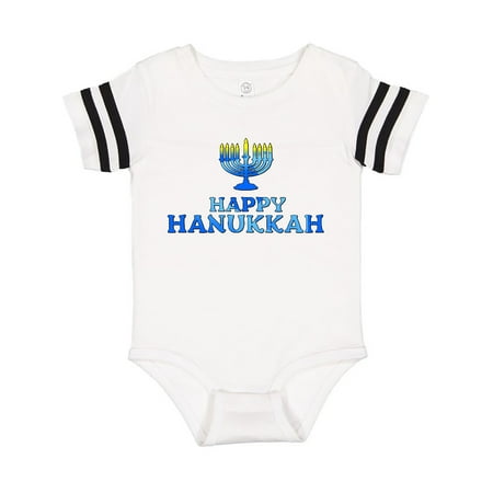 

Inktastic Happy Hanukkah with menorah Gift Baby Boy or Baby Girl Bodysuit