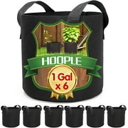 6Pack 1 Gallon Grow Bags Garden Heavy Duty Non-Woven Aeration Plant Fabric Pot Potato Container Perfect for Potato, Strawberry, Chili,Carrot, Radish, Peanut and Other Vegetables(Black)